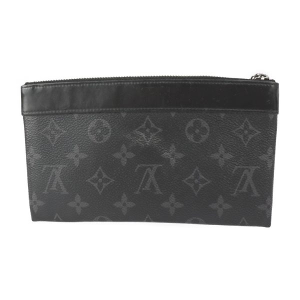 2227051001057 3 Louis Vuitton Monogram Eclipse Leather Clutch Bag Black Gray