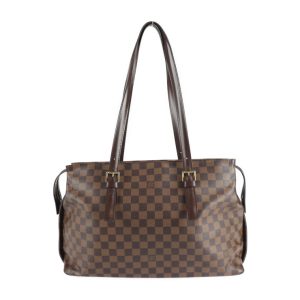 2227061001083 1 Louis Vuitton Pochette Clé Damier Ebene Bag Brown