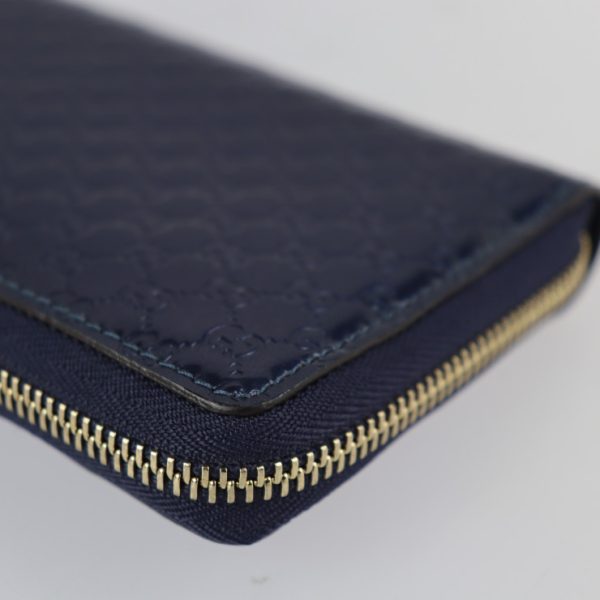 2227103007247 8 Gucci Shiny Micro Guccisima Wallet Enamel Navy