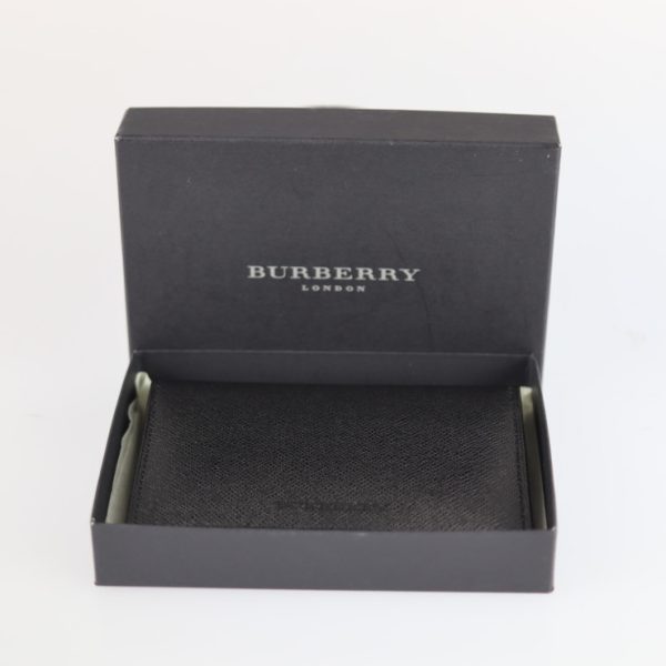 2228073001151 9 Burberry Embossed Check Leather Card Case Black