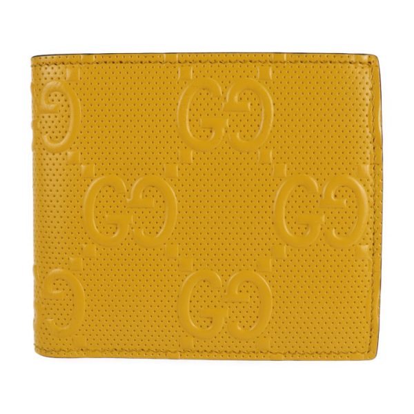 2228073007143 1 GUCCI GG Embossed Coin Wallet Leather Yellow