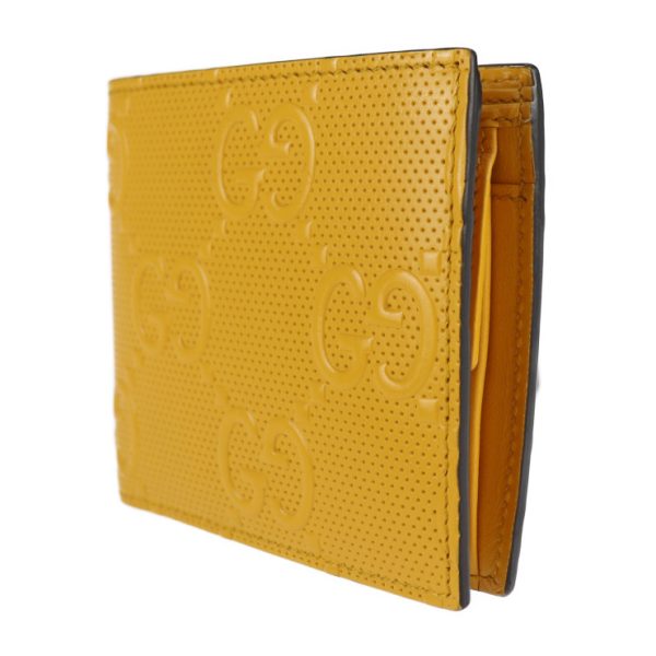 2228073007143 2 GUCCI GG Embossed Coin Wallet Leather Yellow