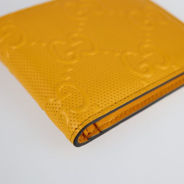 2228073007143 5 GUCCI GG Embossed Coin Wallet Leather Yellow