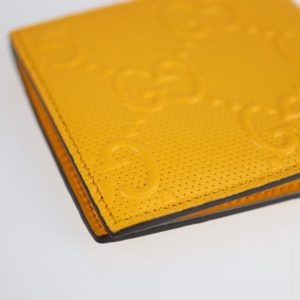 2228073007143 6 GUCCI GG Embossed Coin Wallet Leather Yellow