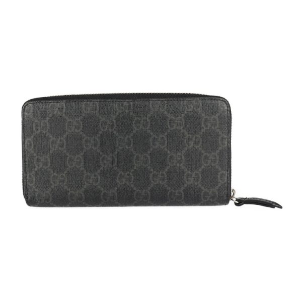 2229083008186 3 GUCCI Long Wallet GG Supreme Canvas Dark Gray Black Red