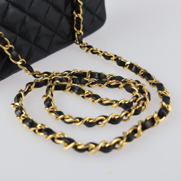 2229091001057 6 Chanel Mini Matelasse Shoulder Bag Black Chain