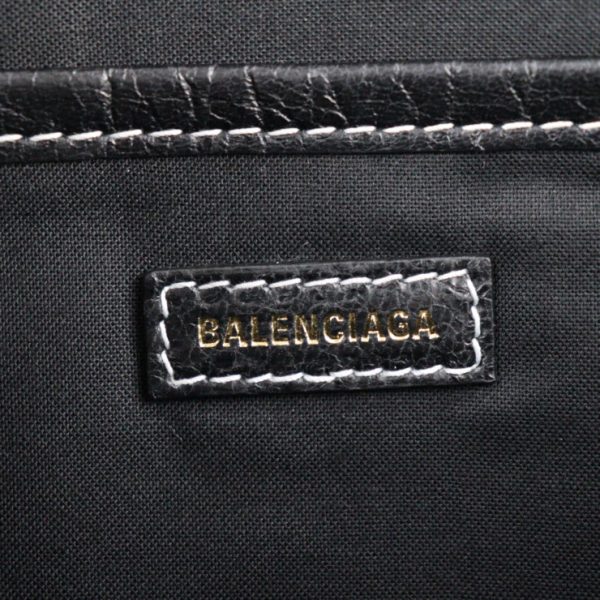 2229093007191 8 Balenciaga Bazar Leather Pouch Black White Multicolor