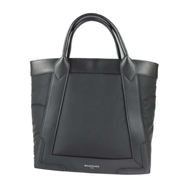 2229093010182 1 Balenciaga Cabas S Nylon Leather Tote Bag Black