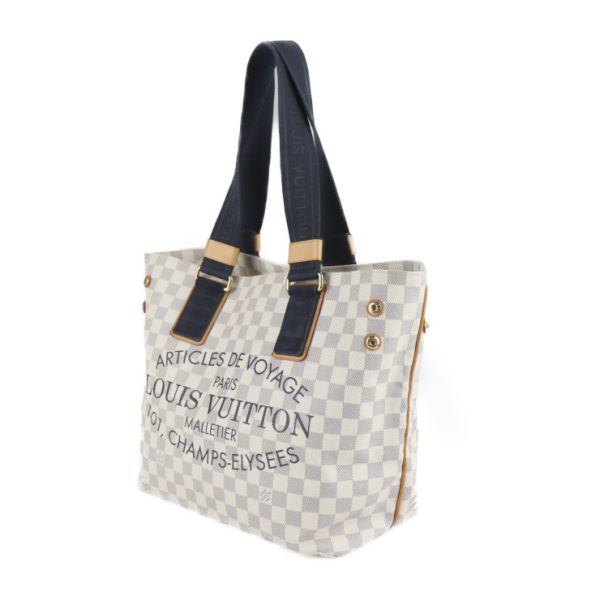 2231013007321 2 Louis Vuitton Plan Soleil Damier Azur Canvas Tote Azure