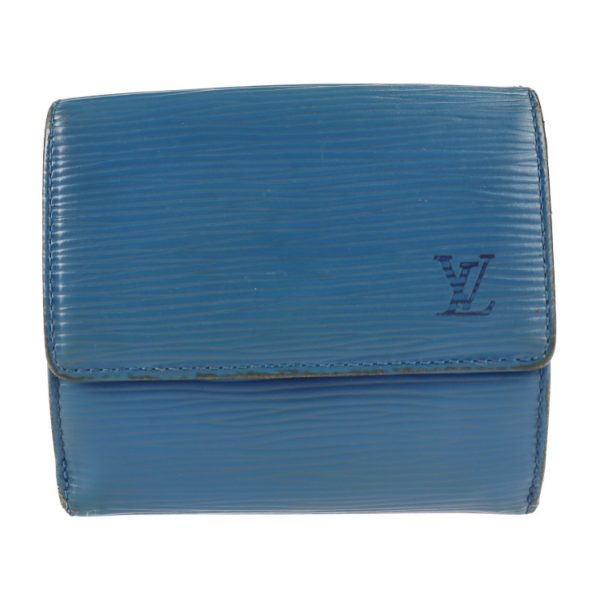 2231071002004 1 Louis Vuitton Trifold Wallet Epi Leather Blue