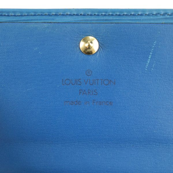 2231071002004 8 Louis Vuitton Trifold Wallet Epi Leather Blue