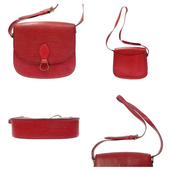 223198 4 LOUIS VUITTON Epi Leather Sun Crew Shoulder Bag Castilian Red