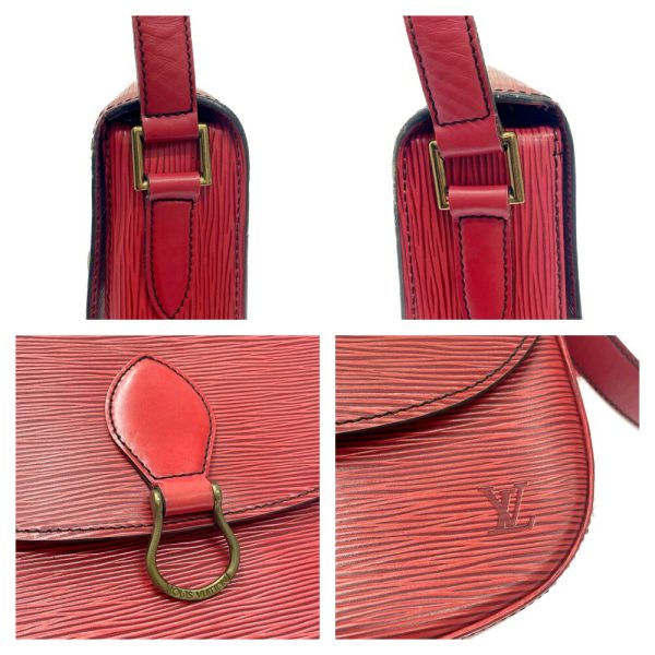 223198 7 LOUIS VUITTON Epi Leather Sun Crew Shoulder Bag Castilian Red