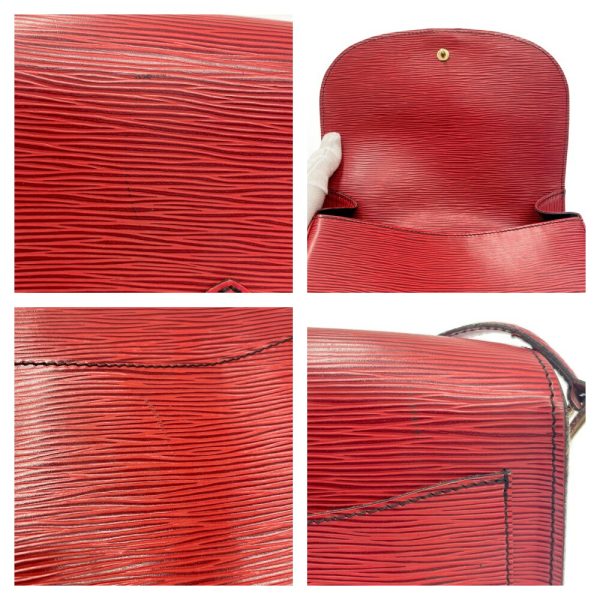 223198 8 LOUIS VUITTON Epi Leather Sun Crew Shoulder Bag Castilian Red