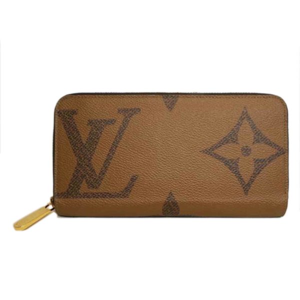 22339 1 Louis Vuitton Zippy Wallet Giant Monogram Reverse Wallet Brown