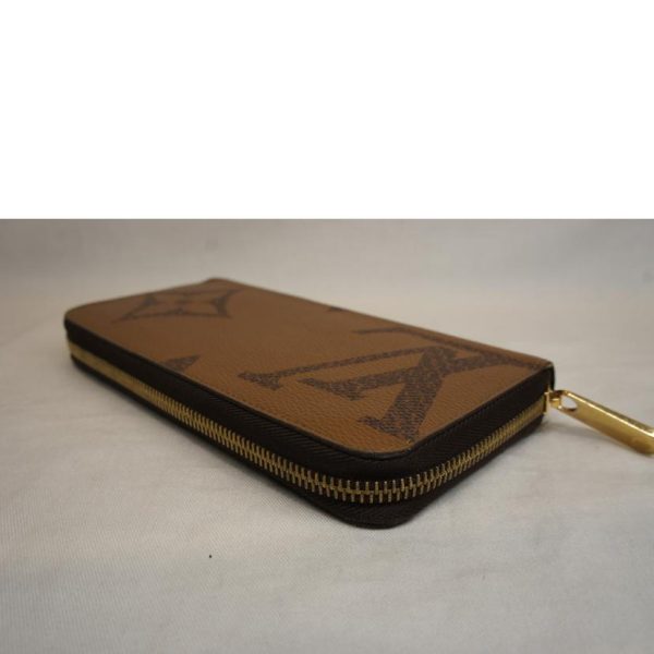 22339 3 Louis Vuitton Zippy Wallet Giant Monogram Reverse Wallet Brown