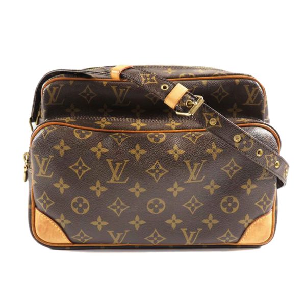 22345 1 Louis Vuitton Nile Shoulder Bag Monogram Brown