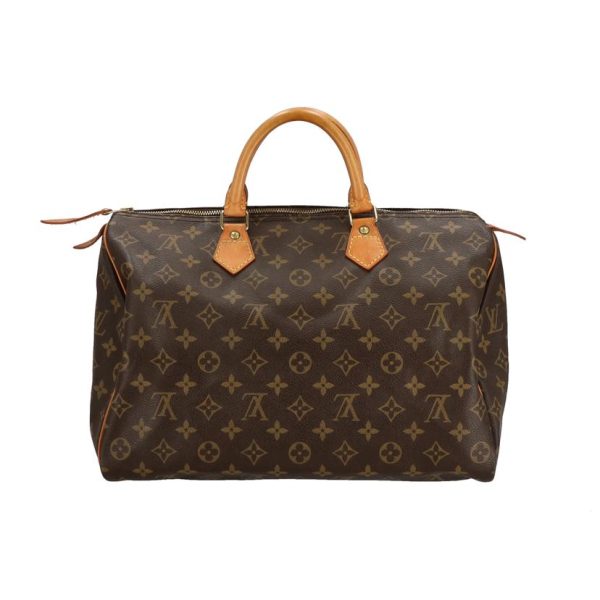 22361 2 Louis Vuitton Old Speedy 35 Monogram Handbag Brown