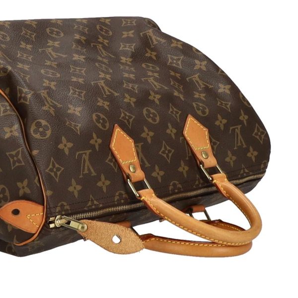 22361 4 Louis Vuitton Old Speedy 35 Monogram Handbag Brown