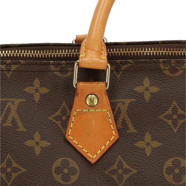 22361 8 Louis Vuitton Old Speedy 35 Monogram Handbag Brown