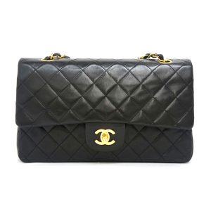 22371 1 CHANEL Camera Lambskin Leather Shoulder Bag Black