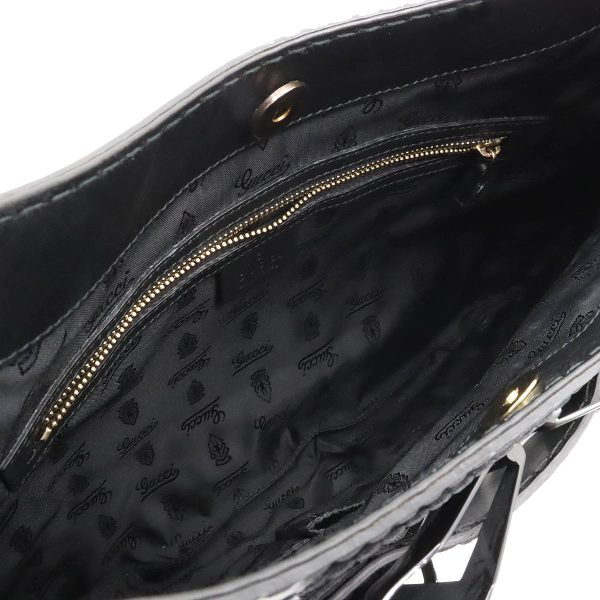 22371154 5 Gucci Quinn Hobo Shoulder Bag Patent Leather Black