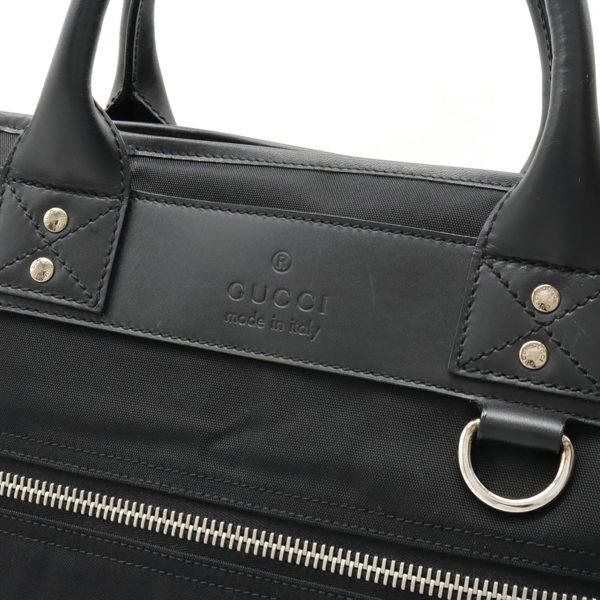 22380835 8 Gucci Parana Web Loop Tote Bag Nylon Canvas Leather Black