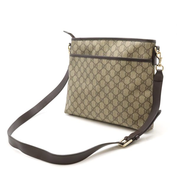 22430956 2 Gucci GG Supreme Shoulder Bag PVC Leather Beige Brown