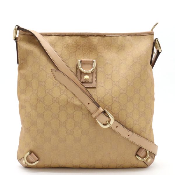 22430957 1 Gucci GG Canvas Crossbody Nylon Leather Pink Gold