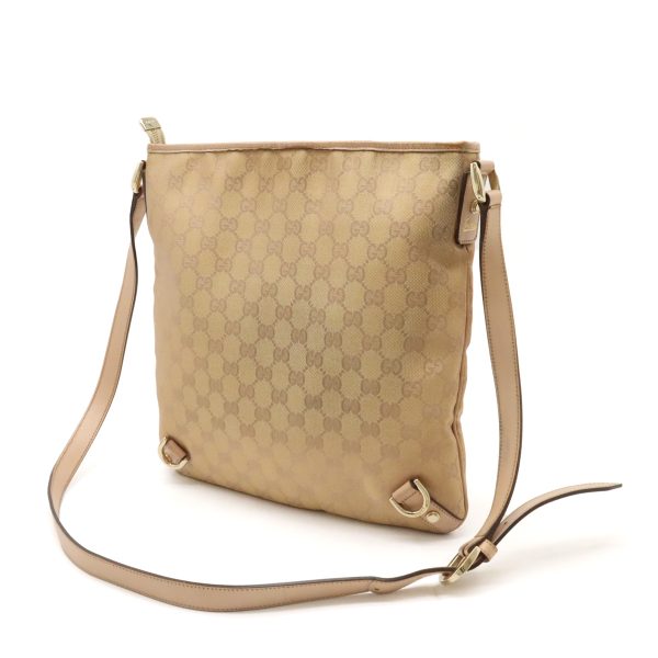 22430957 2 Gucci GG Canvas Crossbody Nylon Leather Pink Gold