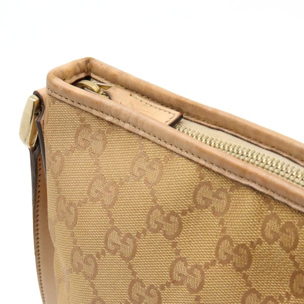 22430957 4 Gucci GG Canvas Crossbody Nylon Leather Pink Gold