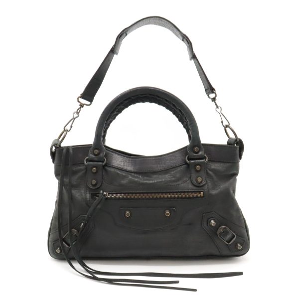 22430982 1 Balenciaga The First Leather Handbag Black