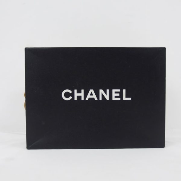 22634 f Chanel Matelasse W Flap Cotton Chain Shoulder Bag Black