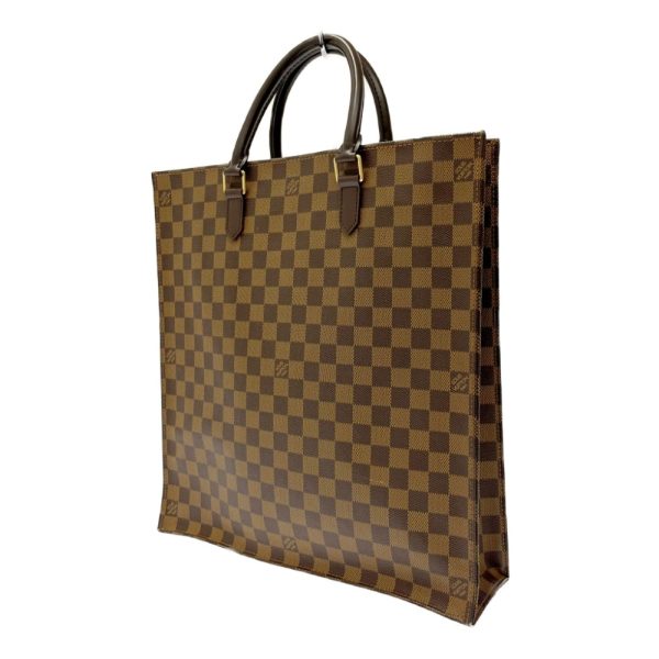 226840 3 LOUIS VUITTON Damier PVC Sac Pla Tote Bag Brown