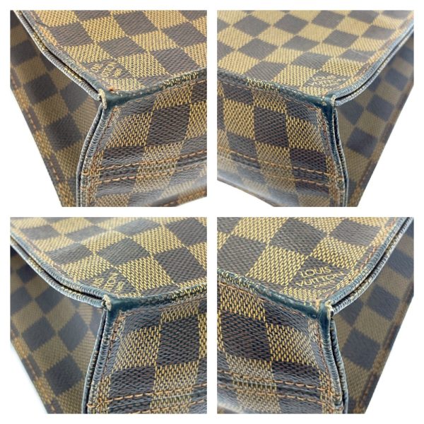 226840 5 LOUIS VUITTON Damier PVC Sac Pla Tote Bag Brown