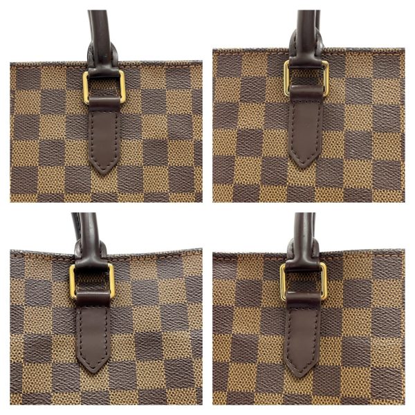 226840 6 LOUIS VUITTON Damier PVC Sac Pla Tote Bag Brown