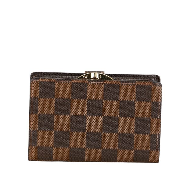 227 53637 3 Louis Vuitton Damier Portomone Viennois Wallet N61664 Brown