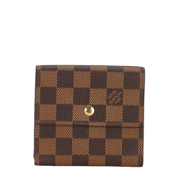 227 53639 1 Louis Vuitton Damier Portefeuille Elise Wallet N61654 Brown