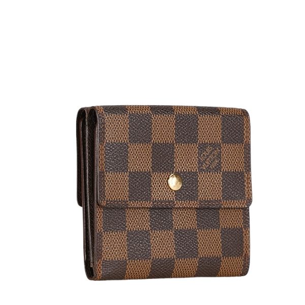 227 53639 2 Louis Vuitton Damier Portefeuille Elise Wallet N61654 Brown