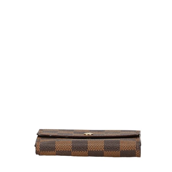 227 53639 4 Louis Vuitton Damier Portefeuille Elise Wallet N61654 Brown