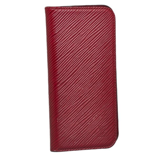 228 31895 2 Louis Vuitton Epi Folio iPhone Case M64468 Fuchsia Red Leather