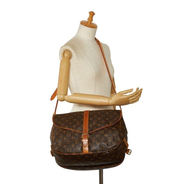 228 31921 13 Louis Vuitton Monogram Saumur 35 Shoulder Bag M42254 Brown