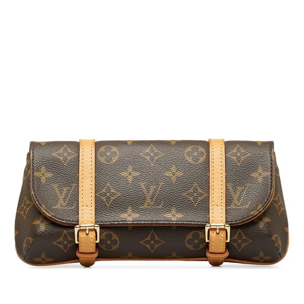 228 31952 1 Louis Vuitton Monogram Pochette Marel Waist Bag Brown