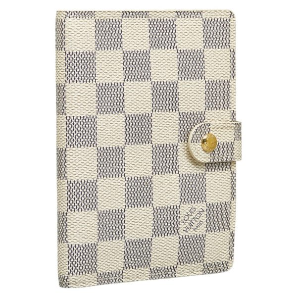 228 31991 2 Louis Vuitton Damier Azur Agenda PM Notebook Cover R20706 White