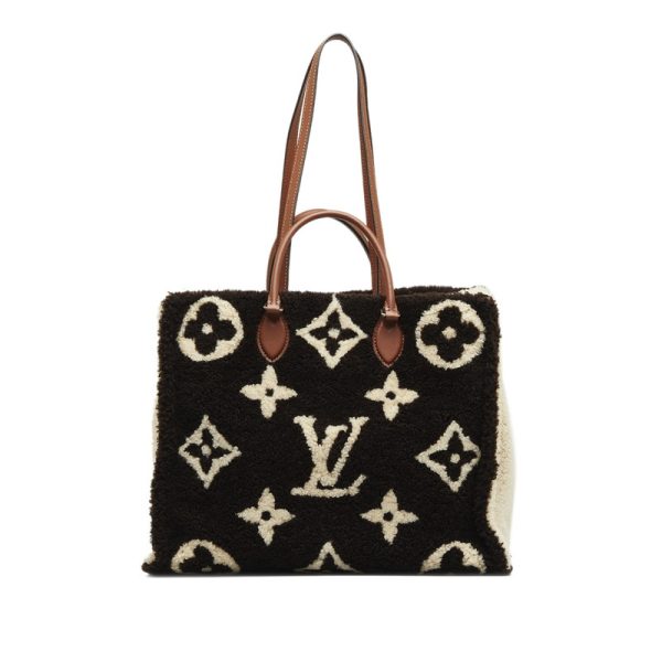 228 32003 1 Louis Vuitton Monogram Teddy On the Go GM Tote Bag Brown