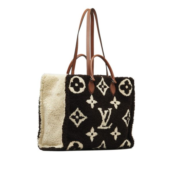 228 32003 2 Louis Vuitton Monogram Teddy On the Go GM Tote Bag Brown