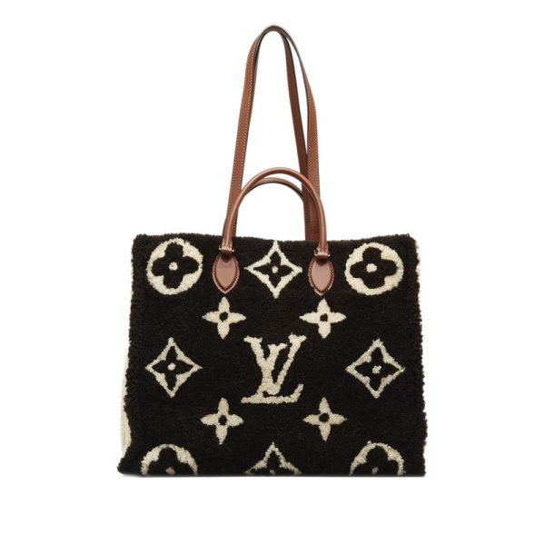 228 32003 3 Louis Vuitton Monogram Teddy On the Go GM Tote Bag Brown