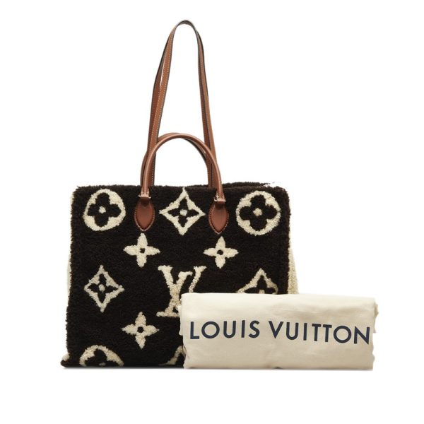 228 32003 9 Louis Vuitton Monogram Teddy On the Go GM Tote Bag Brown