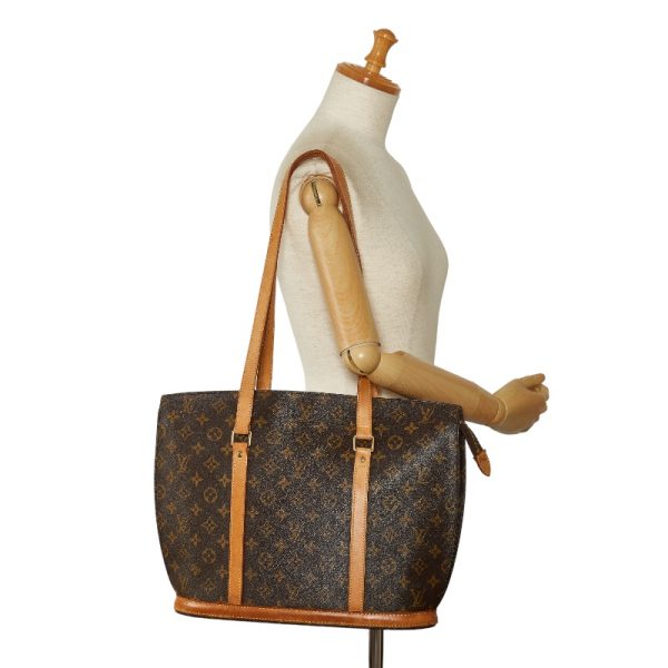 228 32026 13 Louis Vuitton Monogram Babylon Tote Bag M51102 Brown PVC Leather