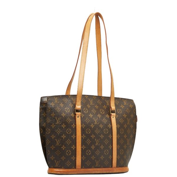 228 32026 2 Louis Vuitton Monogram Babylon Tote Bag M51102 Brown PVC Leather